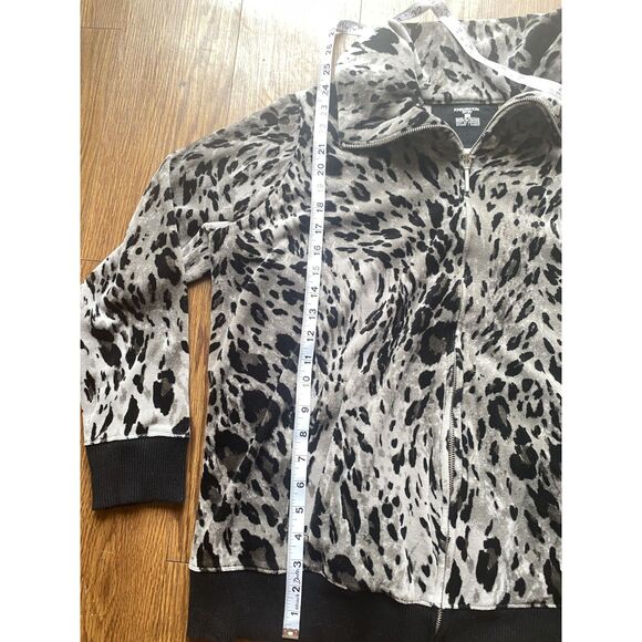 Grey & Black Animal Print Y2K Track Jacket - Picture 5 of 6